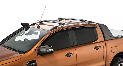 Rhino Vortex RX Black 2 Bar Roof Rack For FORD Ranger Wildtrak PX/PX2/PX3 4dr Ut • $381.15