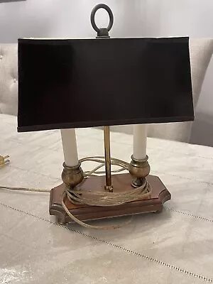 Vintage Brass Bouillotte Candlestick Lamp 13” • $100