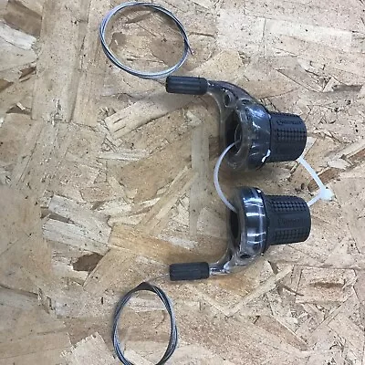 $45 • Buy Vintage Grip Shift Shifter Set 3x8 SRAM SRT-800x MTB Clear