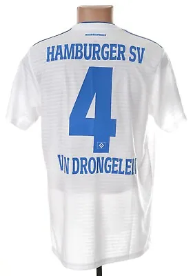 Hamburg 2018/2019 Home Football Shirt Match Issue Signed Van Drongelen #4 L • £149.99