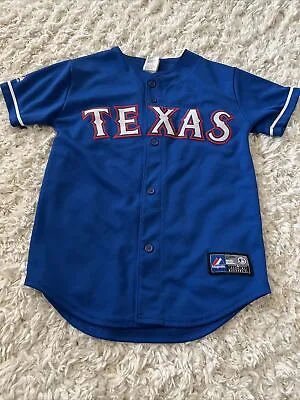 Majestic Authentic MLB Texas Rangers Youth Baseball Jersey Size Medium Andrus 1 • $24.99