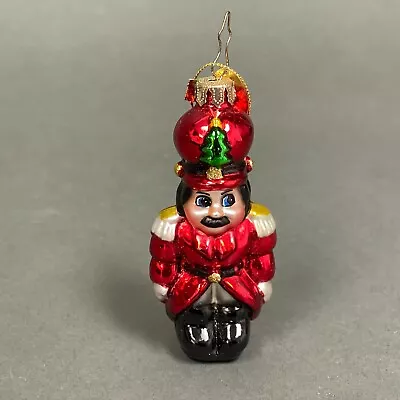 Mark Klaus Red Soldier Ornament Blown Glass 2003 Christmas Holiday Decor • $5.99