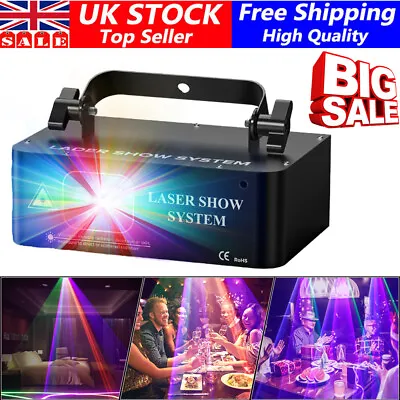 £50.99 • Buy RGB Laser Projector Beam Scanner LED DMX Stage Lighting DJ Party Club Spot Light
