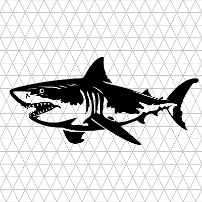 Shark SVG Vector Clip Art Design Silhouette Clipart For Vinyl Decal Sticker • $0.99