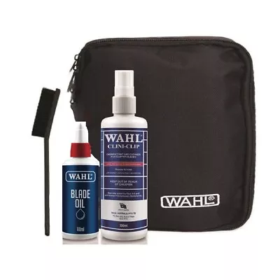 WAHL Sanitation Clean And Oil Kit ( Clipper Bag Clini-Clip BladeOil And Brush) • $37.05