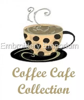 Coffee Cafe Collection - Machine Embroidery Designs On Usb 4x4 5x7 9x9 • £14.95