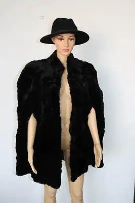 Vintage Genuine Beaver? Womens Cape Coat  One Size • $199
