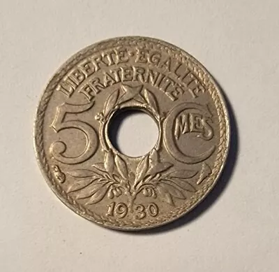 Rare 1930 French 5 Centimes Coin • $18.65