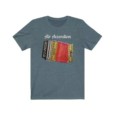 Air Accordion Watercolor Tee - Hohner Squeezebox Music Funny Gift T-Shirt • $20.68