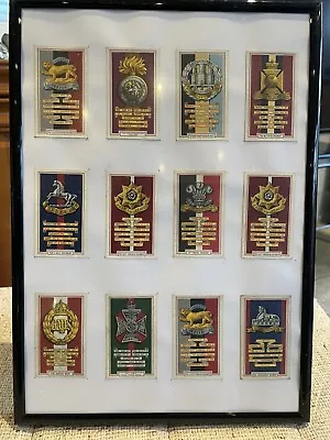 Framed Cigarette Cards Army Badges • £3