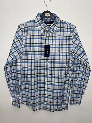 Ralph Lauren Blue Checks Oxford Shirt - 100% Cotton • £29.99