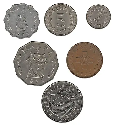 Malta Coins X6 Bulk Lot • $10.88