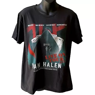 Van Halen 2015 Tour Short Sleeve Double Graphic Black T Unisex Women’s L Men S • £19.18