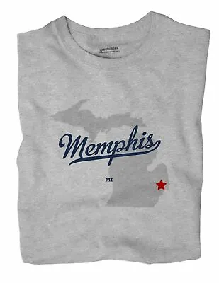 Memphis Michigan MI Mich T-Shirt MAP • $19.50