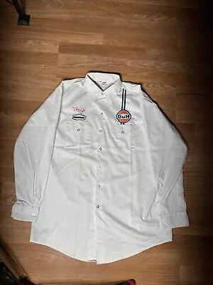 Vtg 60’s NWOT NOS Gulf Oil Service Station Uniform Dress Shirt 16-16 1/2  TONY   • $101.82