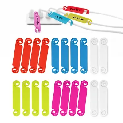 20Pcs Waterproof Cable Identification Labels Tags Organizer Tidy Marker Tool • £5.97