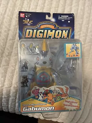 2000 Bandai Digimon Gabumon Digivolving Micro Playset Figure • $33