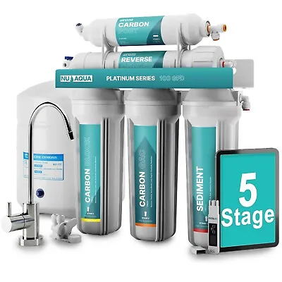 NU Aqua 100GPD Under Sink Reverse Osmosis Water Filter System - 120 Day Trial • $258.95