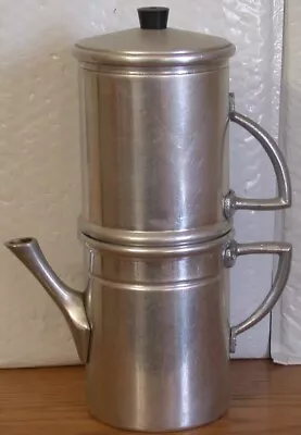 Vtg SAC 10 Neapolitan Flip Drip Pot Coffee Espresso Maker Aluminum Made In Italy • $9.99