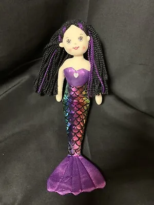 Ganz Mermaid Shimmer Cove Metallic Black Yarn Hair Doll Plush 18  • $12.75