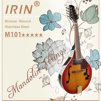 Full Set Mandolin Strings Bronze Wound Stainless Steel Strings (.010-.034) U3E2 • $7.84