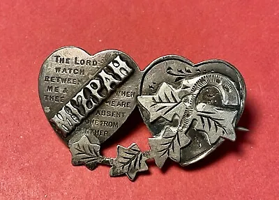 A Vintage Sterling Silver “Mizpah” Brooch. Holy Name Society.  Good Conditions. • $35