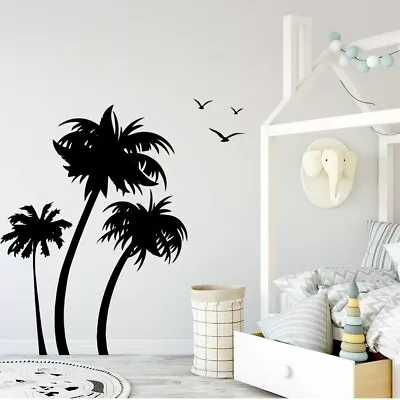 Palm Mural Tree Wall Sticker Decor Coconut Wallpaper Mural Palmeras Pegatinas • $8.79