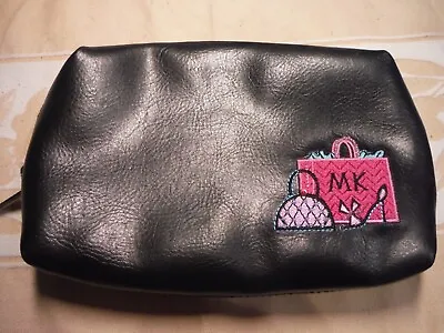 MARY KAY Black Cosmetic Makeup Bag Zipper Closure W/Beads & Embroidery • $10