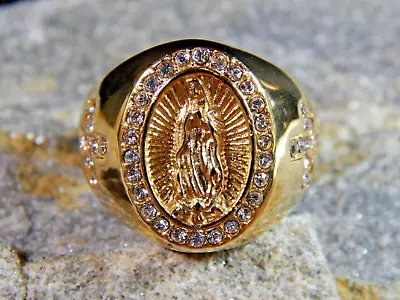 Men's NEW Stunning Stainless-Steel Ring Of  Virgin Mary  Size 9 UK S 15 Grams • $23.88