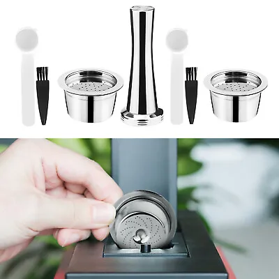 Stainless Steel Refillable Reusable Coffee Capsule Pod Fit For ALDI Expressi • £14.04