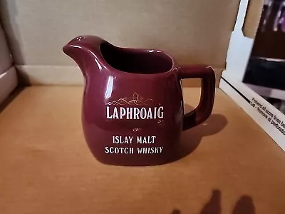 Small Laphroaig Islay Malt Scotch Whisky Water Pitcher Pub Jug Red Euroceramics • $34.99