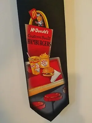 VINTAGE McDONALDS RESTAURANT AIRBRUSHED SPEEDY LUNCH COUNTER MANAGERS NECK TIE  • $34.99