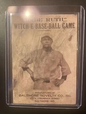 Babe Ruth Baseball Card Babe Ruth Witch-E Base-Ball Game Signed/Dated 01/29/1933 • $800