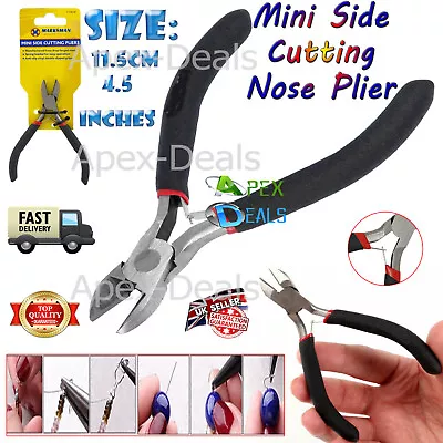 £3.29 • Buy 4.5  Mini Precision Craft Jewellery Making Hobby Needle Side End Cutter Plier UK
