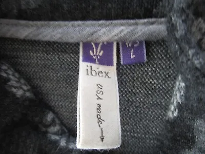 Ibex Juliet Full Zip Merino Wool Sweater Women's Large Floral Jacquard • $74.99