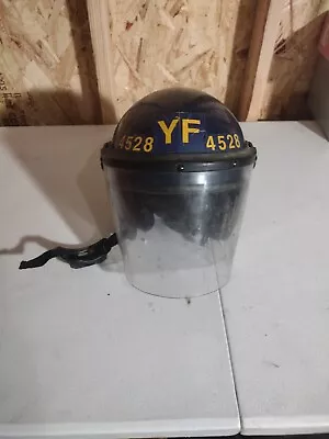 Vintage Riot Helmet Blue Yellow • $30