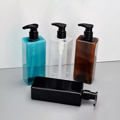 500ml Empty Pump Bottle Plastic Refill Soap Dispenser Lotion Handwash Bottles • £4.42