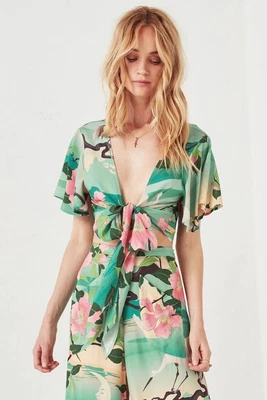 $150 • Buy Spell & The Gypsy Rosa Wrap Blouse NWT Women’s Designer Size 16 XL Boho Style