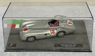 Panini Mercedes W196 - 1955 Juan Manuel Fangio Diecast Mounted Formula 1 Car • £12