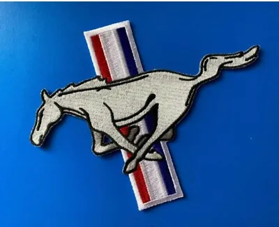 Classic Mustang Logo Embroidered Patch 7 X5  Ford • $4.99