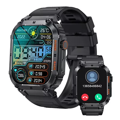 Military Smart Watch For Men Rugged Tactical Fitness Tracker Answer/Make Calls • $35.99