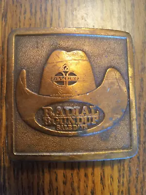 Vintage Amoco Oil & Gas Torch Brass Belt Buckle Oil Memorabilia Radial Roundup • $14.99