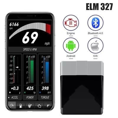 ELM327 Bluetooth OBD2 Code Reader Diagnostic Scanner Check Engine For Android • $9.99