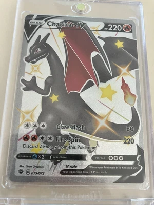 $61 • Buy Pokemon Shiny Charizard V 079/073 Secret Ultra Rare Holo Champion's Path NICE!