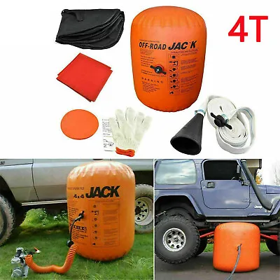 4 Ton Exhaust Pump Dual Inflatable Air Jack Bag Car Vehicle Truck Rescue Tool • $325.70