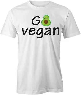 GO VEGAN TShirt Tee Short-Sleeved Cotton CLOTHING FOOD S1WCA98 • $20.69