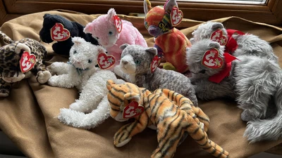 £20 • Buy Ty Beanie Babies Cat Bundle X9 All With Tags (retired)