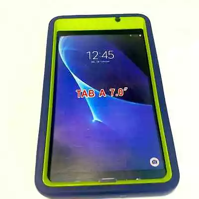 Samsung Galaxy Tab A 7” Hard Case New Blue Neon Green Tablet Accessories Unisex • $9