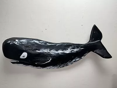 Vintage Folk Art Carved 33” Whale • $35