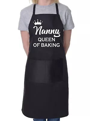 Nanny Queen Of Baking  Novelty  Bakers Ladies Apron  Mothers Day • £9.99